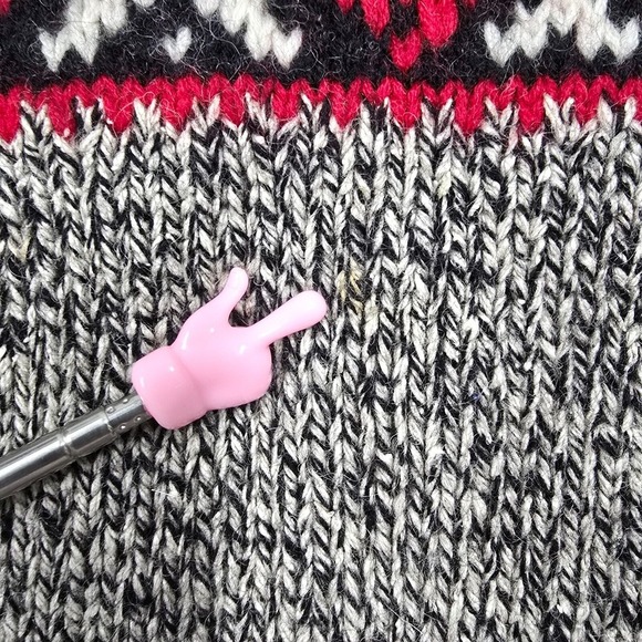 Vintage Polo Ralph Lauren Sweater Mens XL Reindeer Snowflake Hand Knit Wool READ - Picture 4 of 13